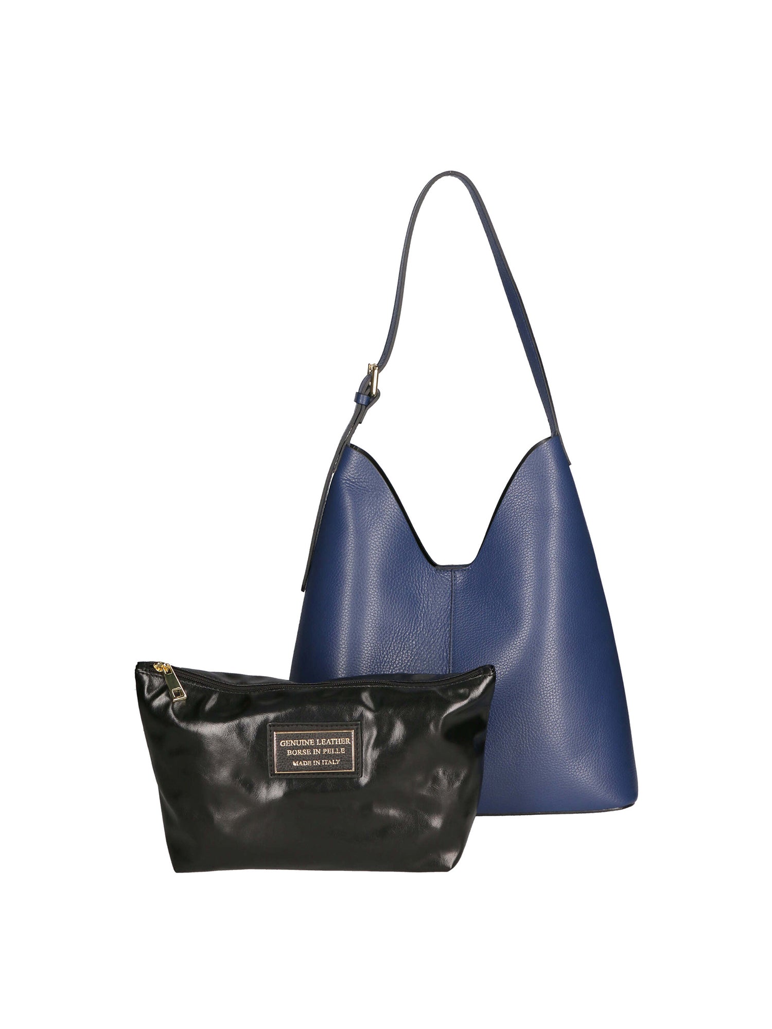 Lucetta Borsa a spalla da donna Vera pelle 04513-BLU JEANS D24 Gave Lux