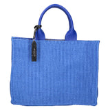 Borsa a mano da donna Misto pelle e tessuto Made in Italy 31x41,5x15,5 cm