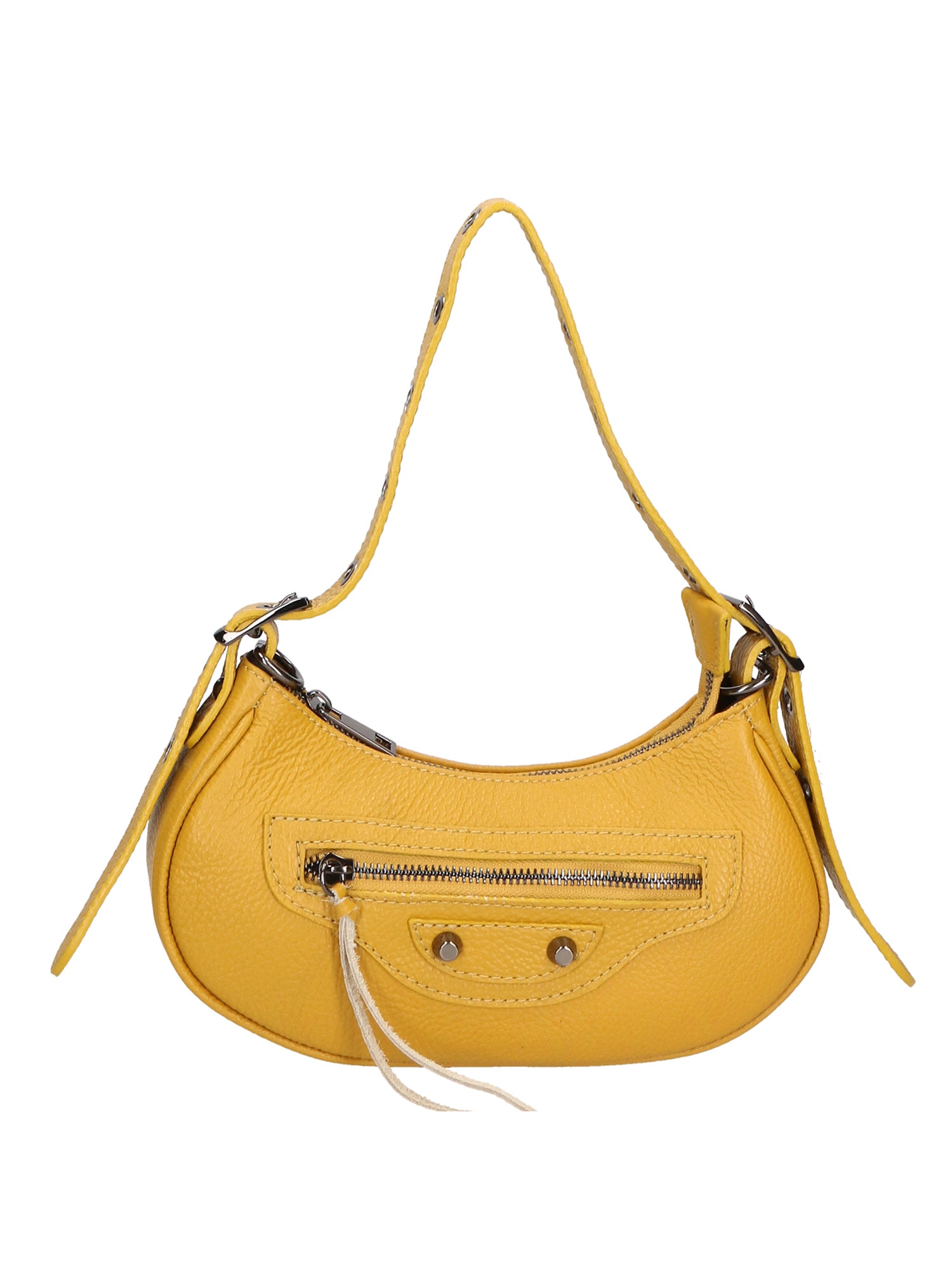 Galatea Borsa a spalla da donna Vera pelle 05708-D04 GIALLO YELLOW Gave Lux