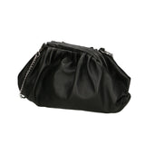 Quinta Borsa a tracolla donna Vera pelle 01448-D28 NERO BLACK Gave Lux