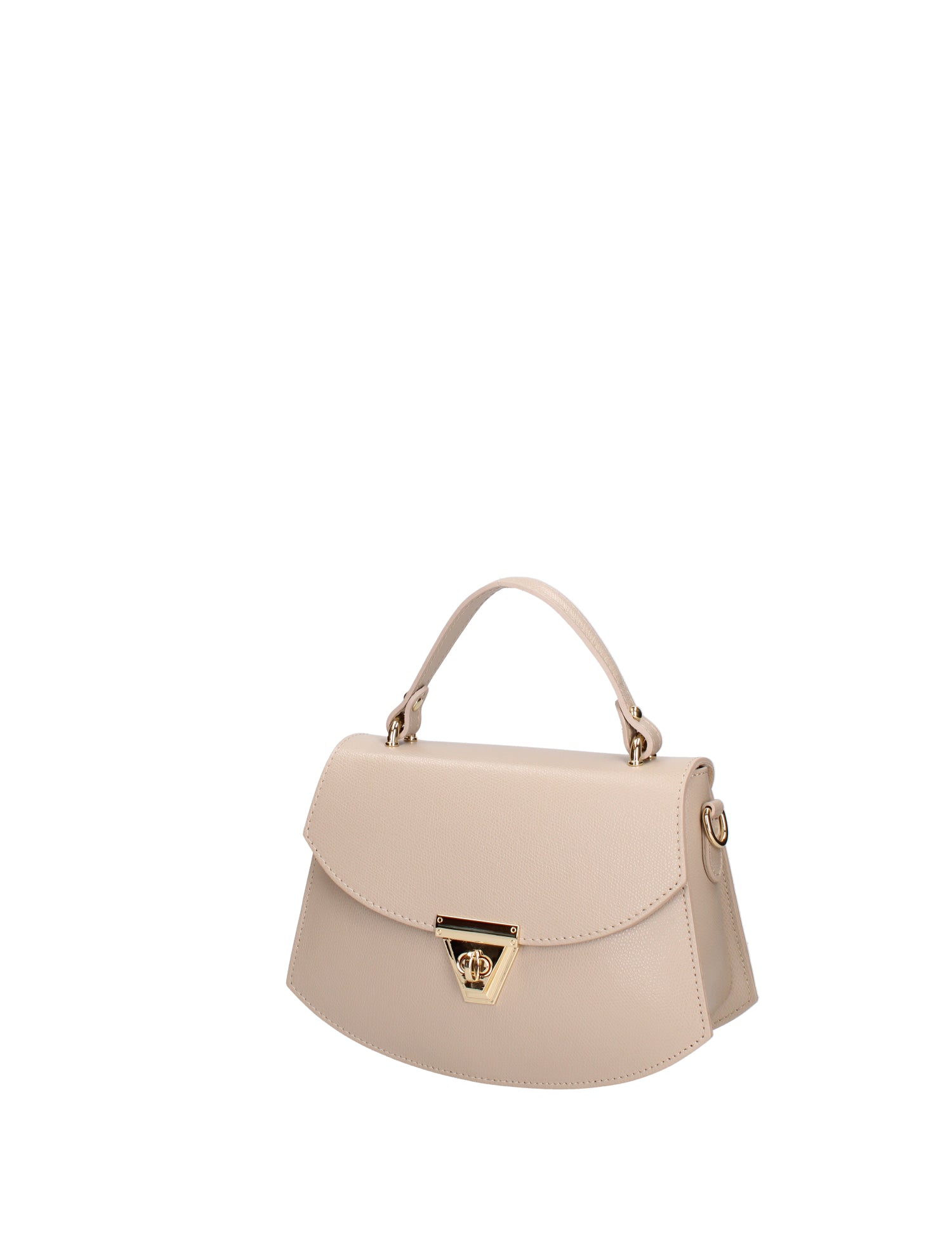 Borsa a mano da donna 100% vera pelle 07202-P 603 TAUPE CHIARO Roberta Rossi