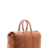 Borsa da viaggio unisex vera pelle 100% cotone 4546-MIELE Alessia Firenze