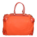 Borsa a mano da donna 100% pelle artigianale MYB-6012-FW-VERMIGLIO+P620 MATTONE My Best Bag