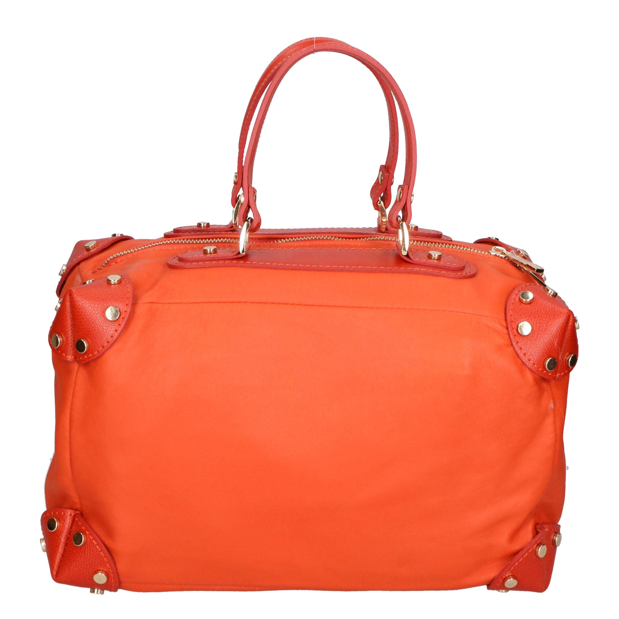 Borsa a mano da donna 100% pelle artigianale MYB-6012-FW-VERMIGLIO+P620 MATTONE My Best Bag
