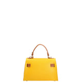 Borsa a mano da donna 100% vera pelle 07221-D04 GIALLO+D44 CUOIO Roberta Rossi