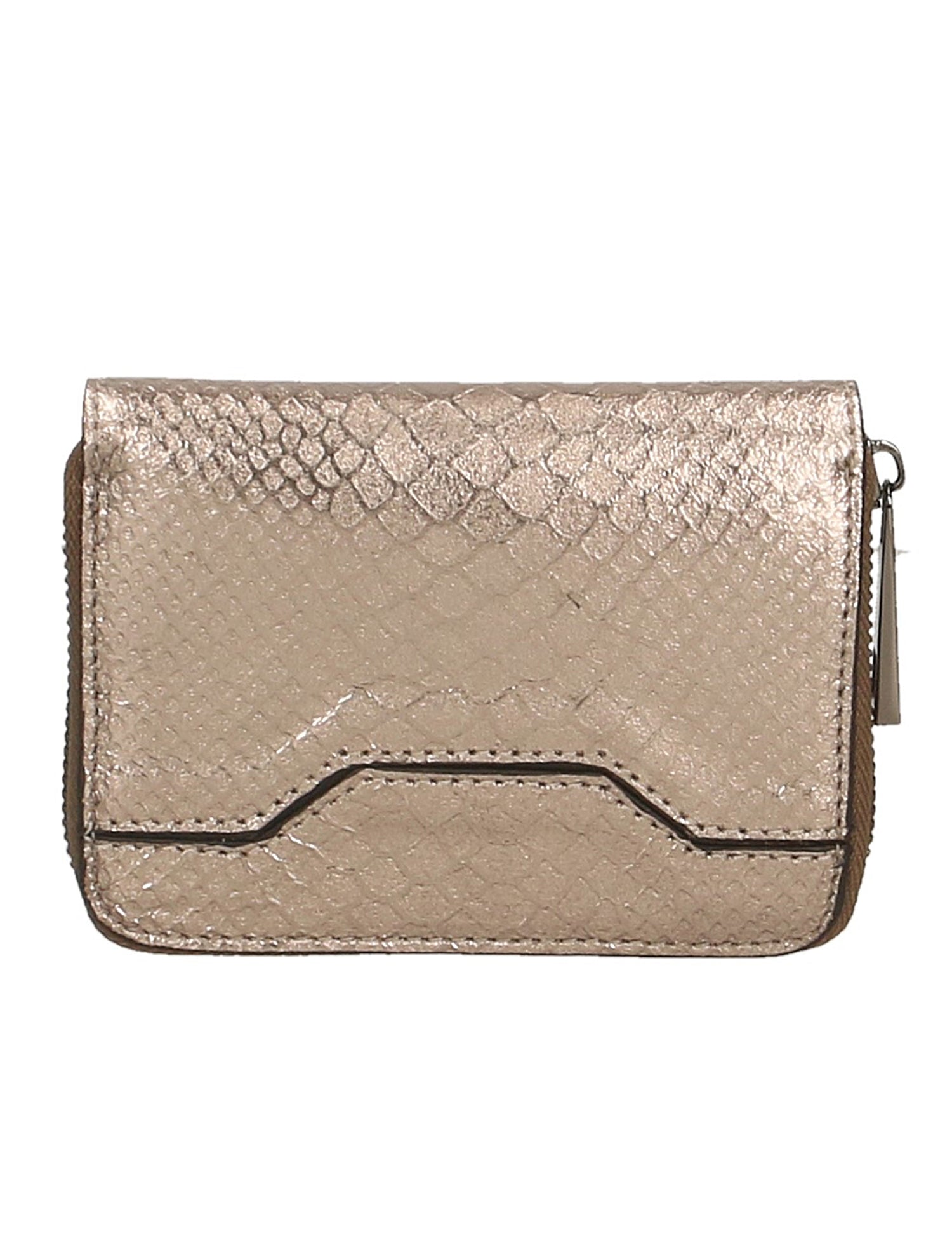 Nohemi Portafoglio donna vera pelle Zip 524072-BRONZO Gave Lux