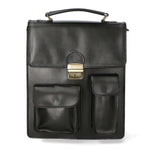 Tancredi Borsa da lavoro unisex in pelle Vera pelle 7013-NERO BLACK Gave Lux