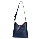 Carmine Borsa a spalla da donna Vera pelle 05442-LU24 BLU JEAN Gave Lux