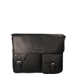 Borsa a tracolla da uomo 100% vera pelle HILB-3173-NERO Hill Burry