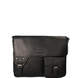 Borsa a tracolla da uomo 100% vera pelle HILB-3173-NERO Hill Burry