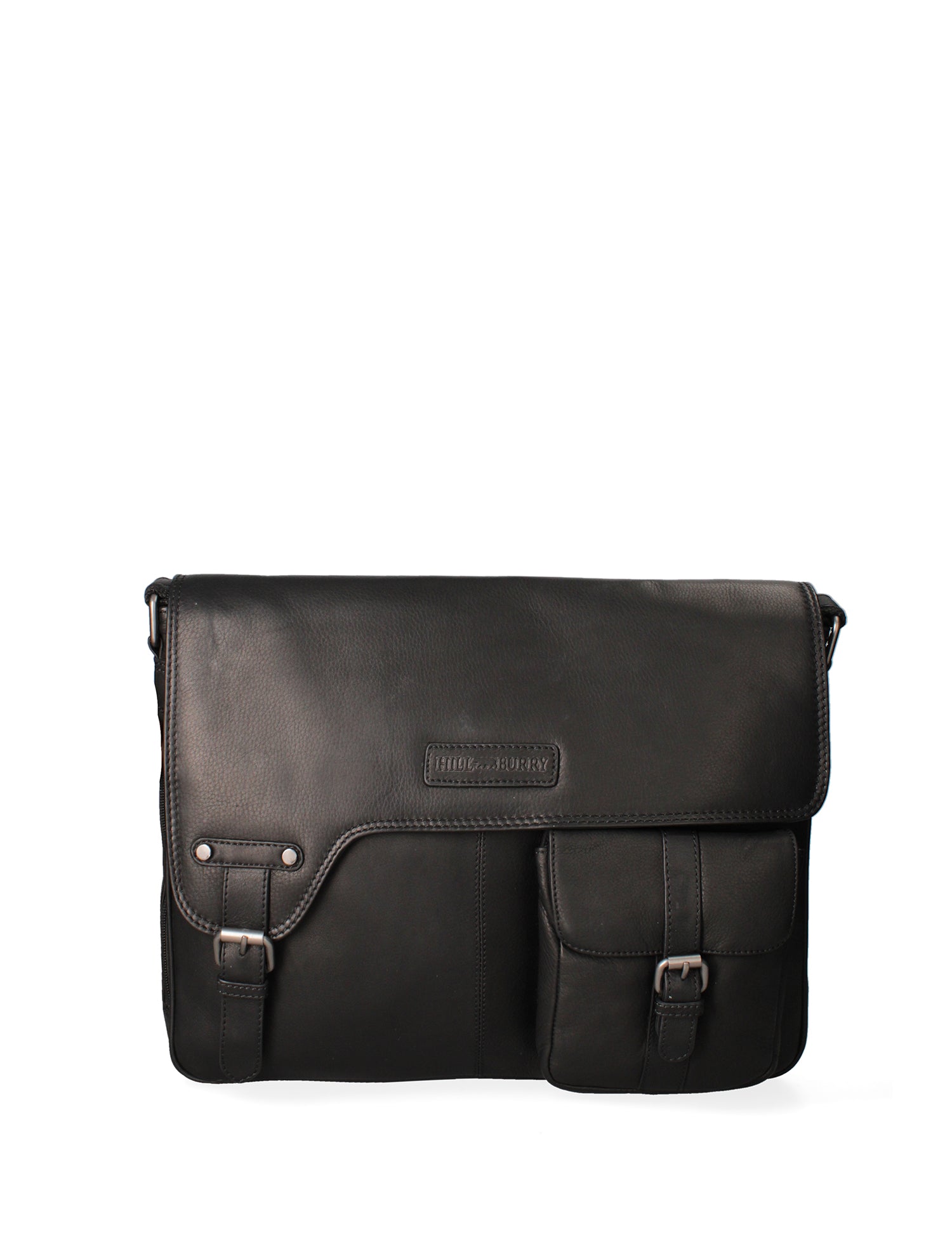 Borsa a tracolla da uomo 100% vera pelle HILB-3173-NERO Hill Burry