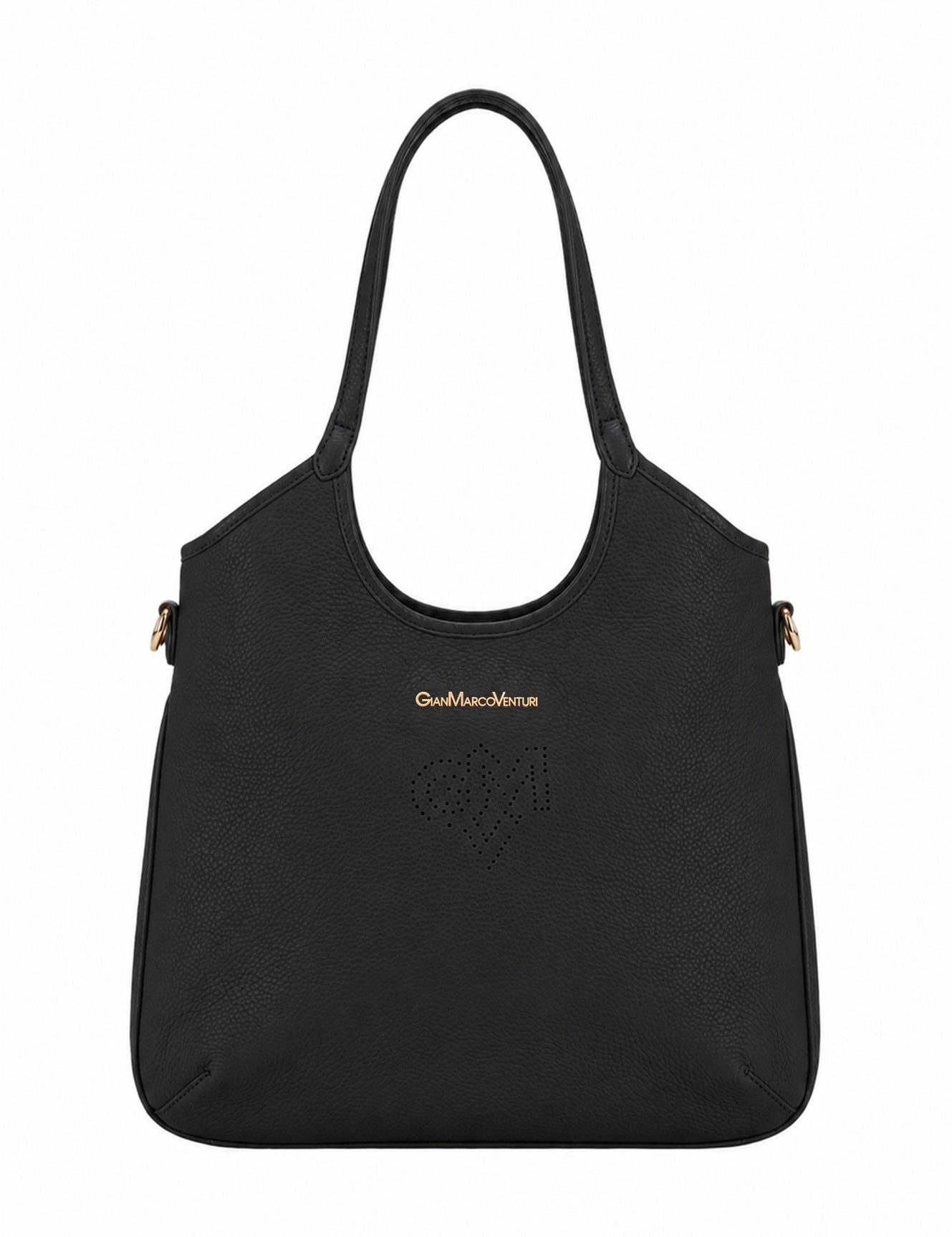 Borsa a Spalla in Pvc Nero