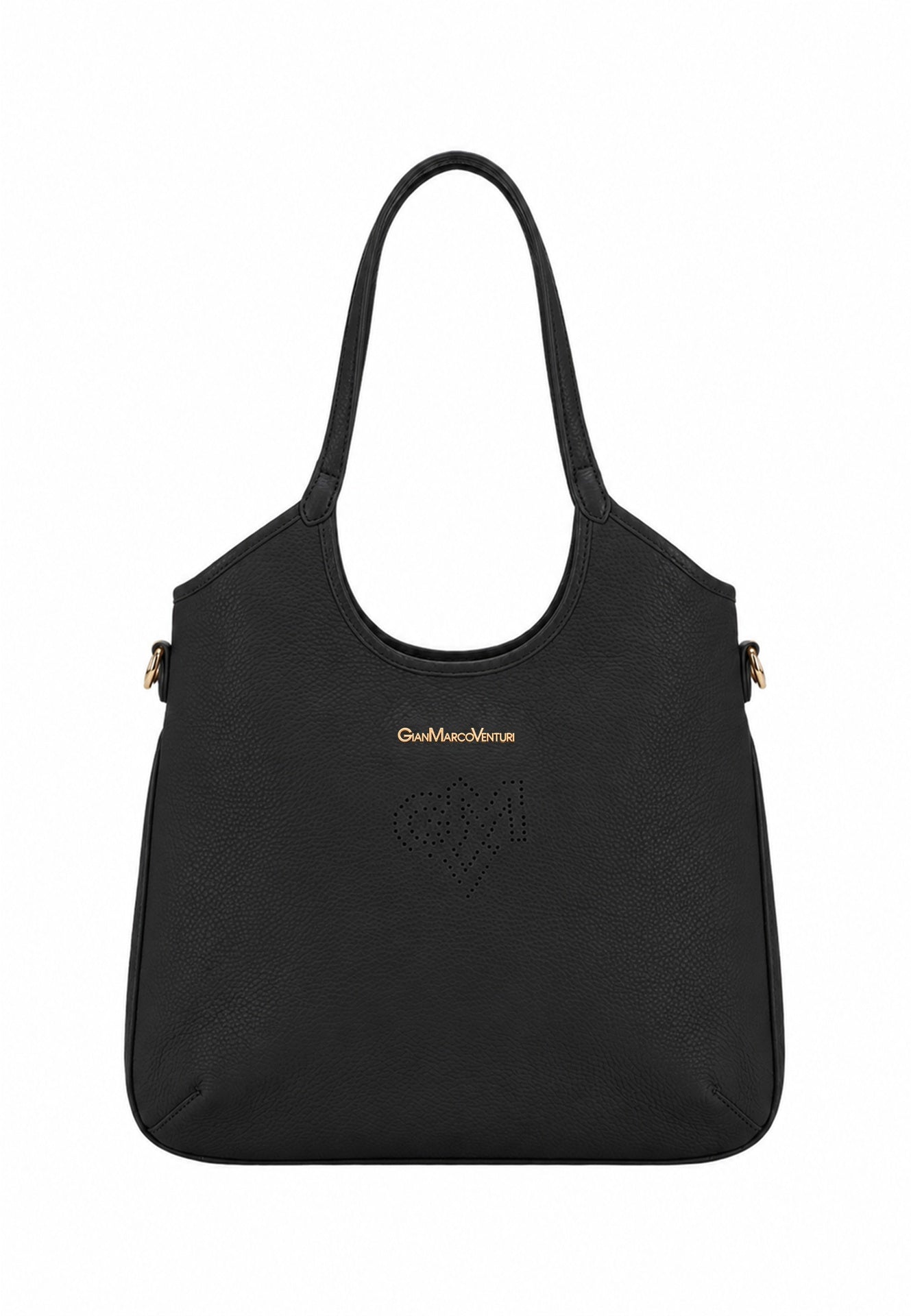 Borsa a Spalla in Pvc Nero