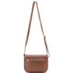 Borsa a tracolla da donna 100% vera pelle 4582-TESTA DI MORO Alessia Firenze