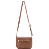 Borsa a tracolla da donna 100% vera pelle 4582-TESTA DI MORO Alessia Firenze