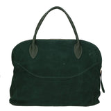 Borsa a mano da donna 100% pelle scamosciata MYB-6014-FW-06058 VERDE My Best Bag