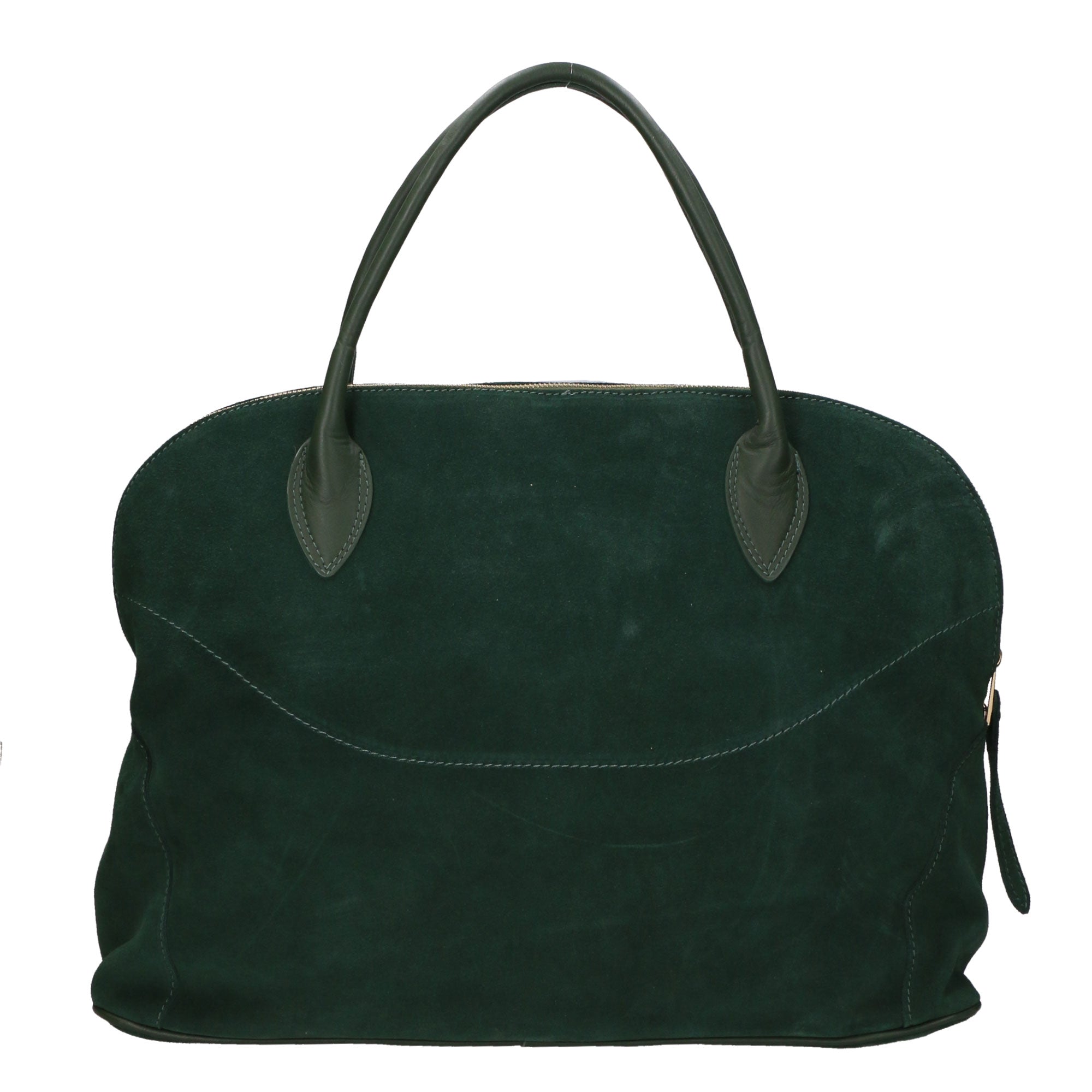Borsa a mano da donna 100% pelle scamosciata MYB-6014-FW-06058 VERDE My Best Bag