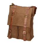 Milena Borsa a tracolla unisex Canvas e vera pelle ZG3009-FANGO TAUPE Gave Lux