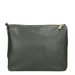 Borsa a tracolla da donna 100% pelle MYB-6049-FW-D14 VERDE SCURO DARK GREEN My Best Bag