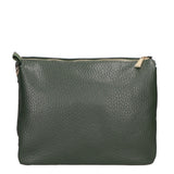 Borsa a tracolla da donna 100% pelle MYB-6049-FW-D14 VERDE SCURO DARK GREEN My Best Bag