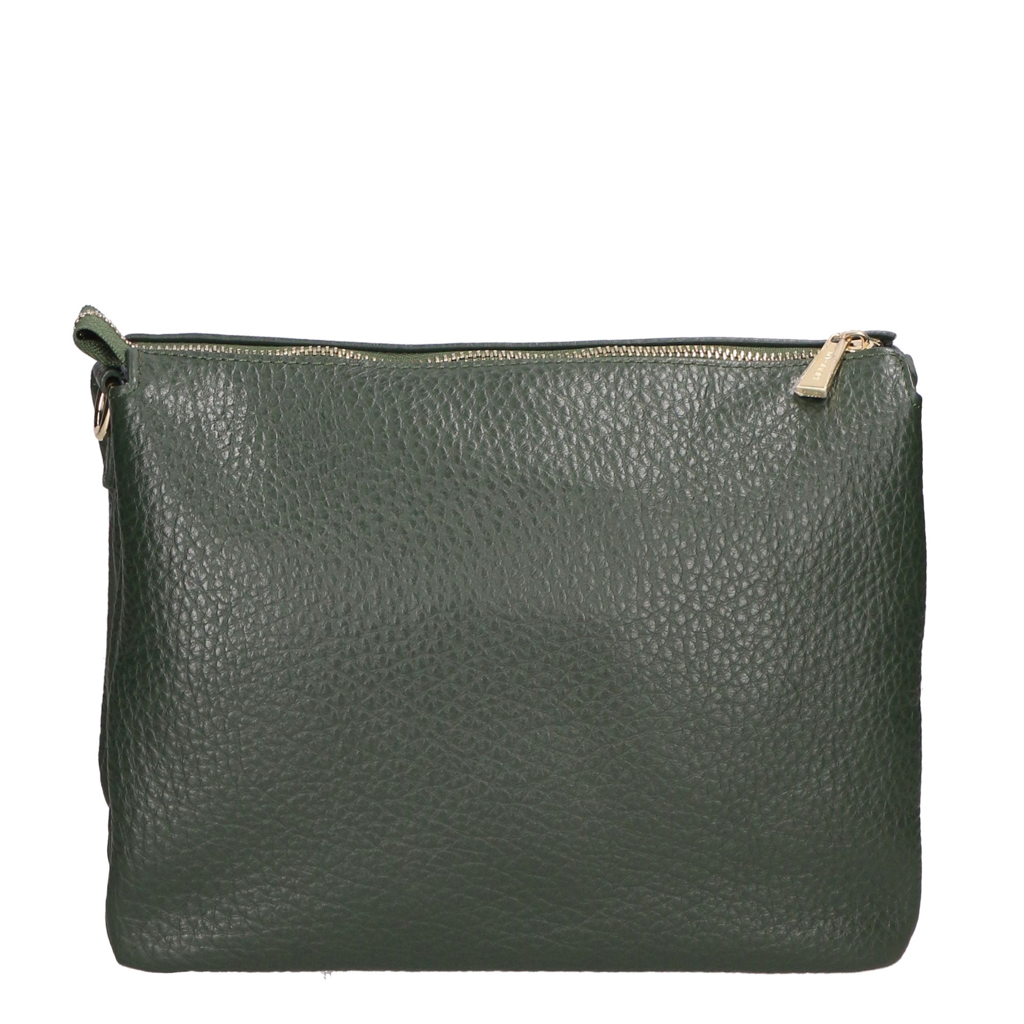 Borsa a tracolla da donna 100% pelle MYB-6049-FW-D14 VERDE SCURO DARK GREEN My Best Bag