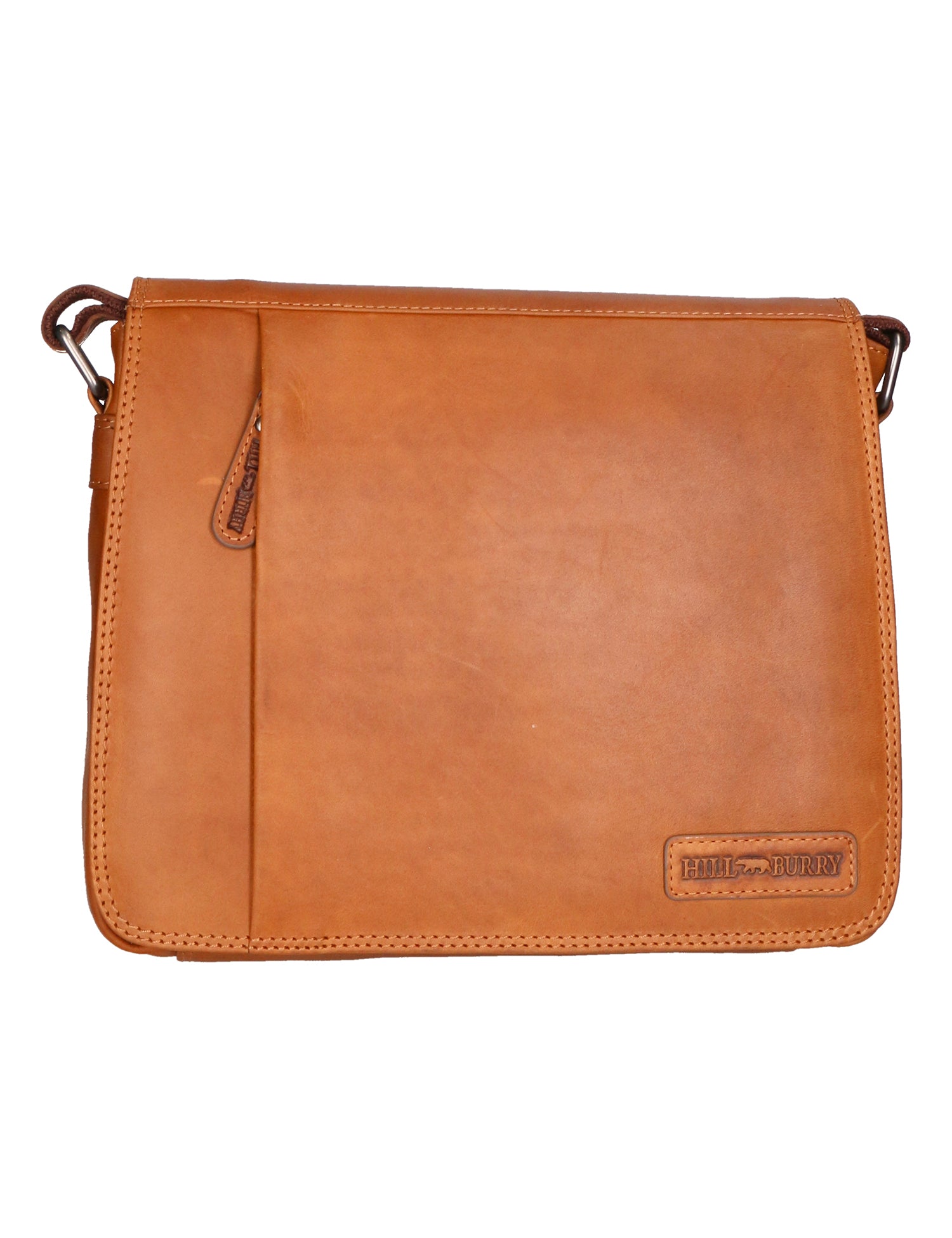 Borsa a tracolla da uomo Vera pelle RFID HILB-3075-CUOIO Hill Burry