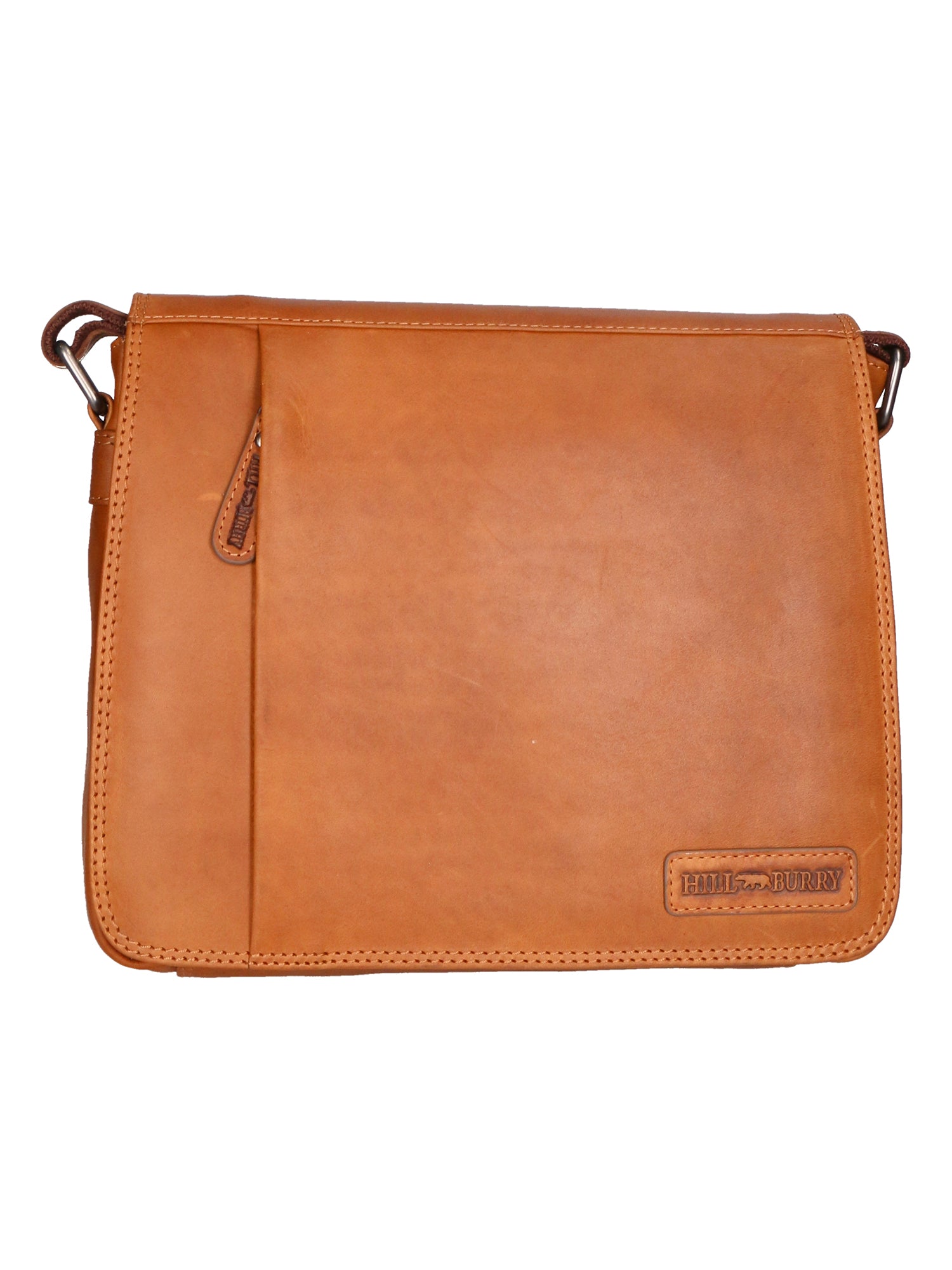 Borsa a tracolla da uomo Vera pelle RFID HILB-3075-CUOIO Hill Burry