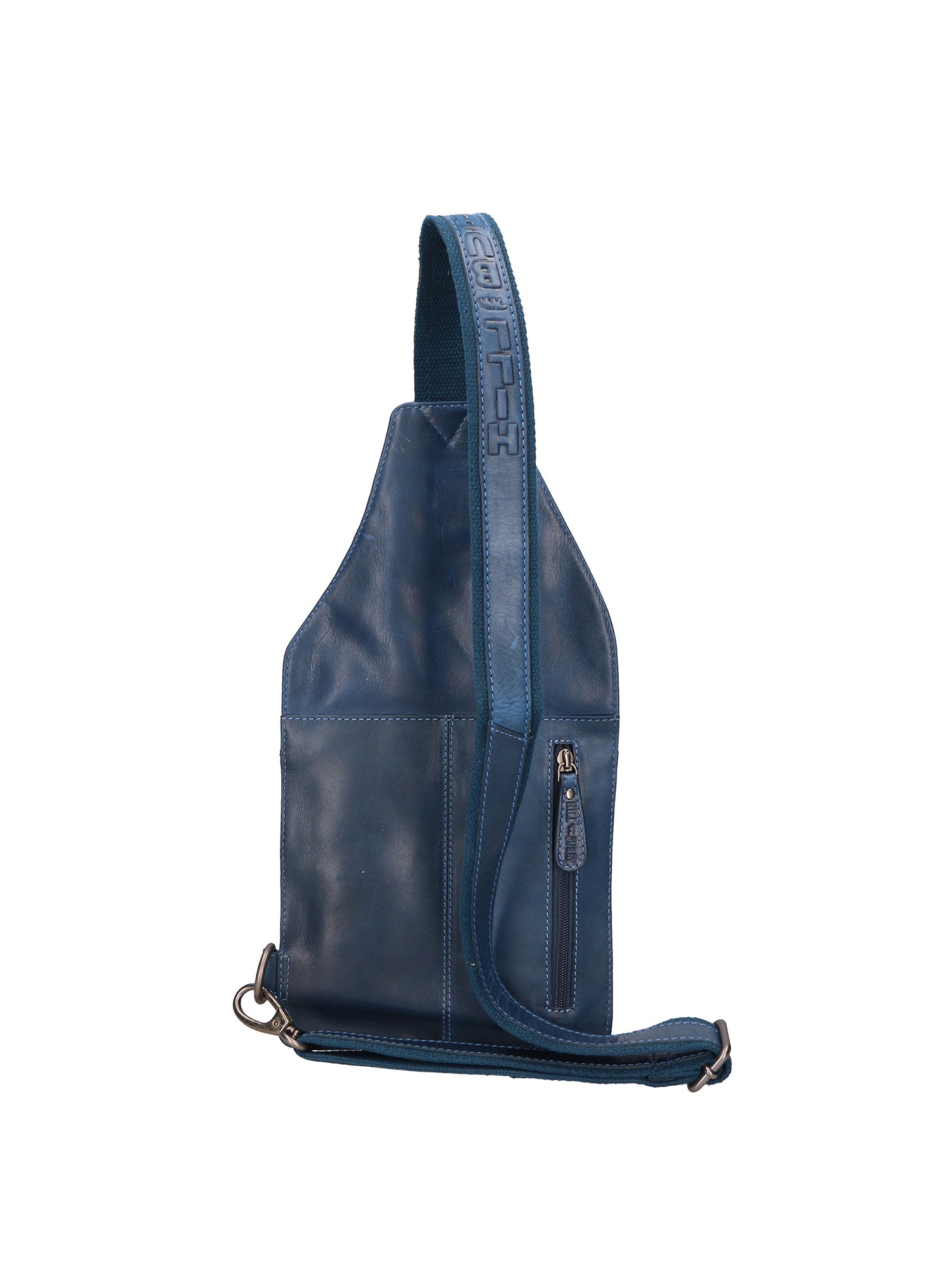 Marsupio da uomo in vera pelle Casual HILB-3338-BLU Hill Burry