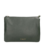 Borsa a tracolla da donna 100% pelle MYB-6049-FW-D14 VERDE SCURO DARK GREEN My Best Bag