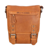 Borsa a tracolla da uomo 100% vera pelle HILB-3183-CUOIO Hill Burry