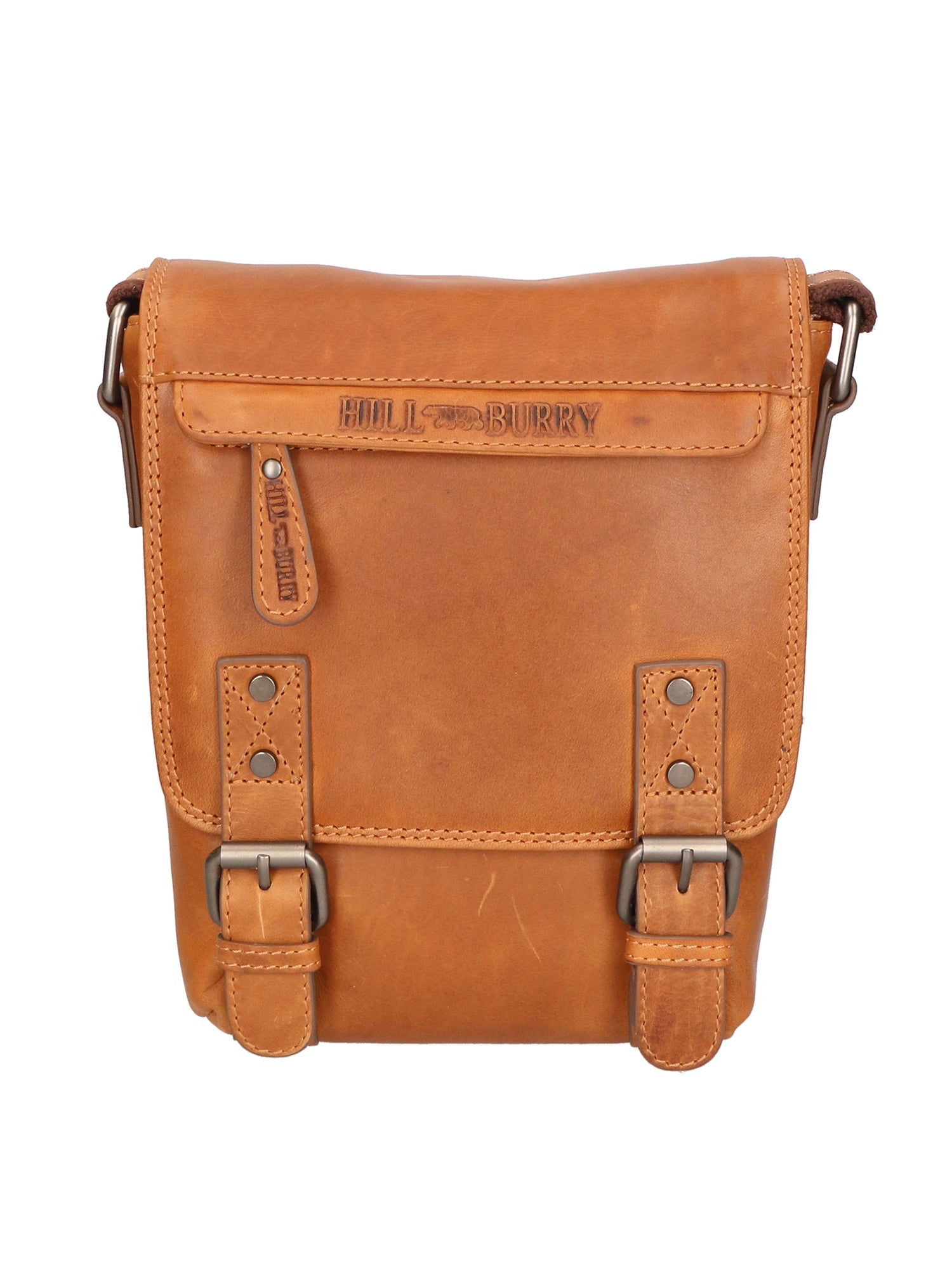 Borsa a tracolla da uomo 100% vera pelle HILB-3183-CUOIO Hill Burry