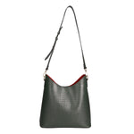 Carmine Borsa a spalla da donna Vera pelle 05442-LU14 VERDE SCURO DARK GREEN Gave Lux