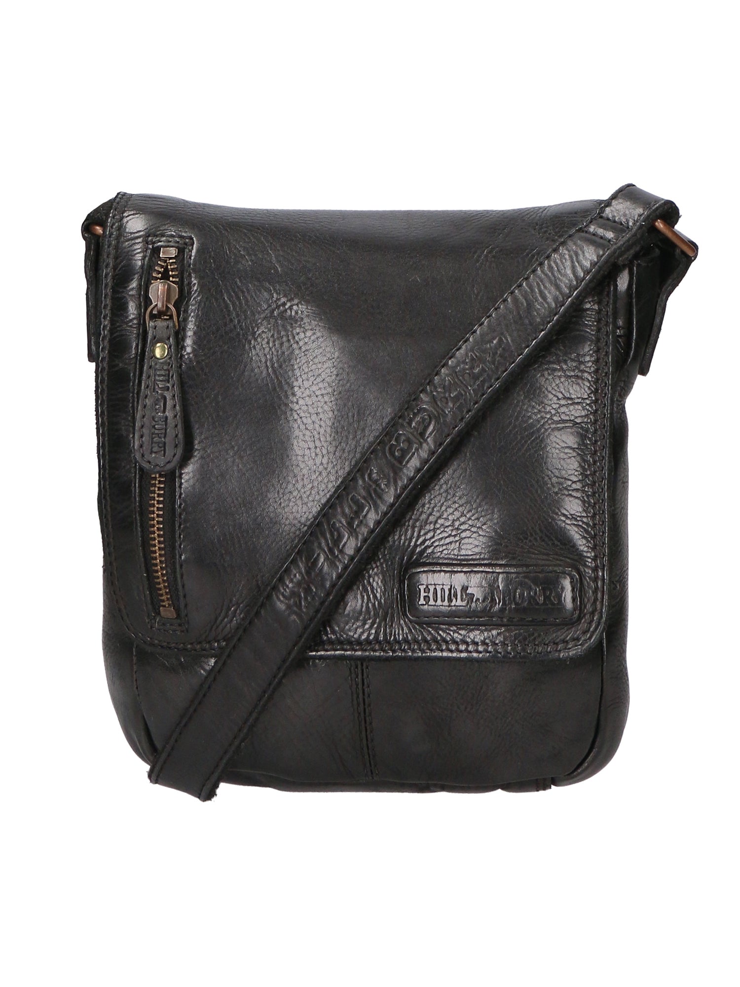 Borsa a tracolla da uomo Vera pelle RFID HILB-3069SW-NERO Hill Burry