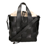 Borsa a mano da donna Vera pelle MYB-7055-SS-NERO+BEIGE My Best Bag