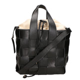 Borsa a mano da donna Vera pelle MYB-7055-SS-NERO+BEIGE My Best Bag