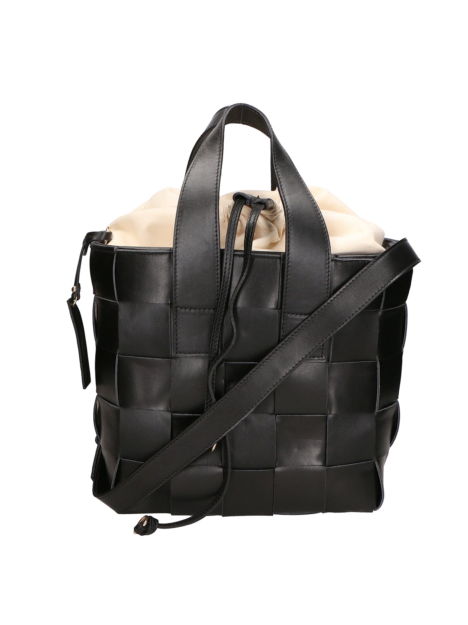 Borsa a mano da donna Vera pelle MYB-7055-SS-NERO+BEIGE My Best Bag