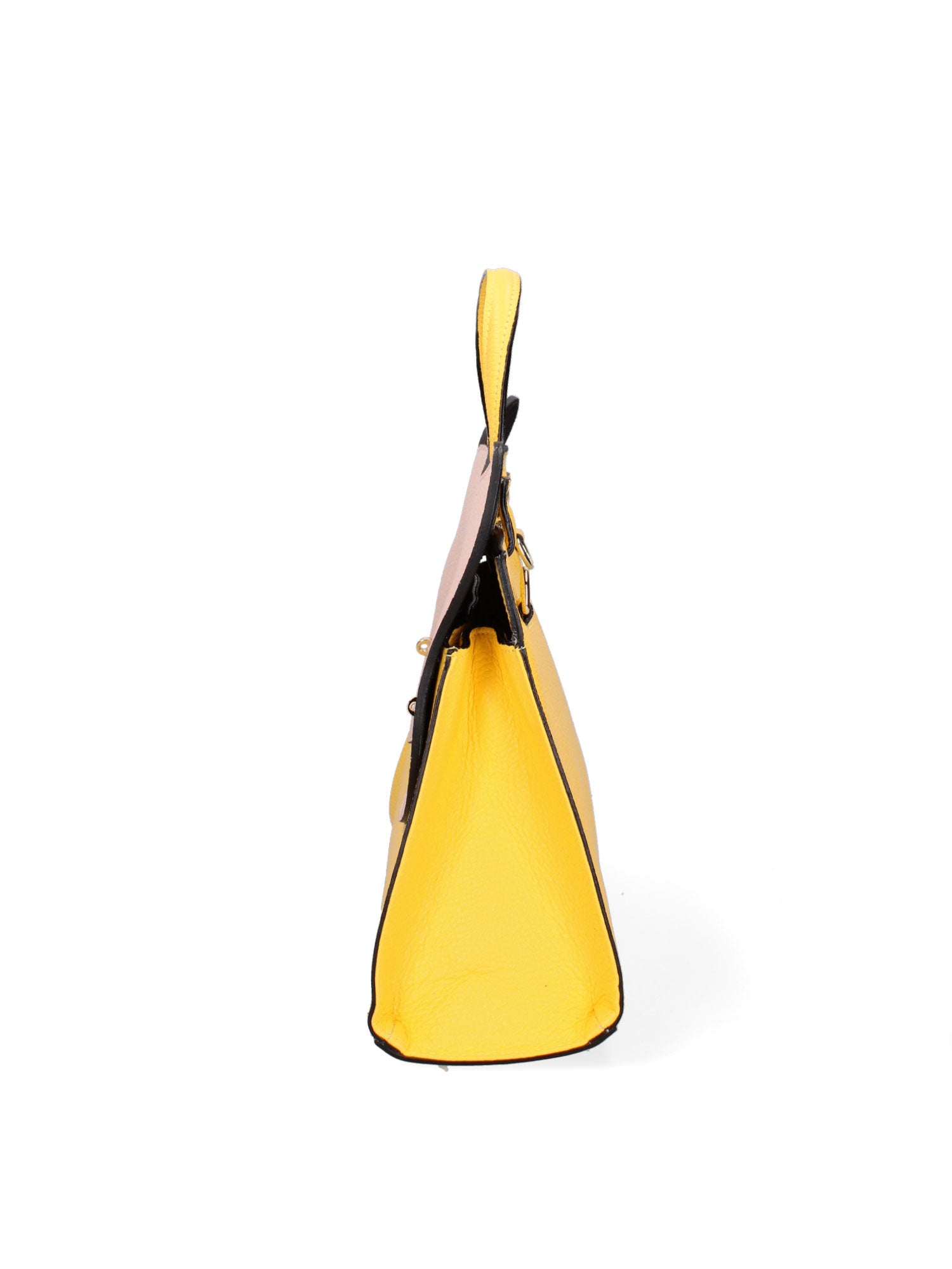 Arancia Borsa a mano da donna 100% pelle 8969-GIALLO+ROSA Gave Lux