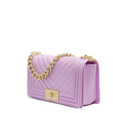 Borsa a mano da donna 100% Pvc FLAT S-ORCHID BOUQUET + OFF GOLD Marc Ellis