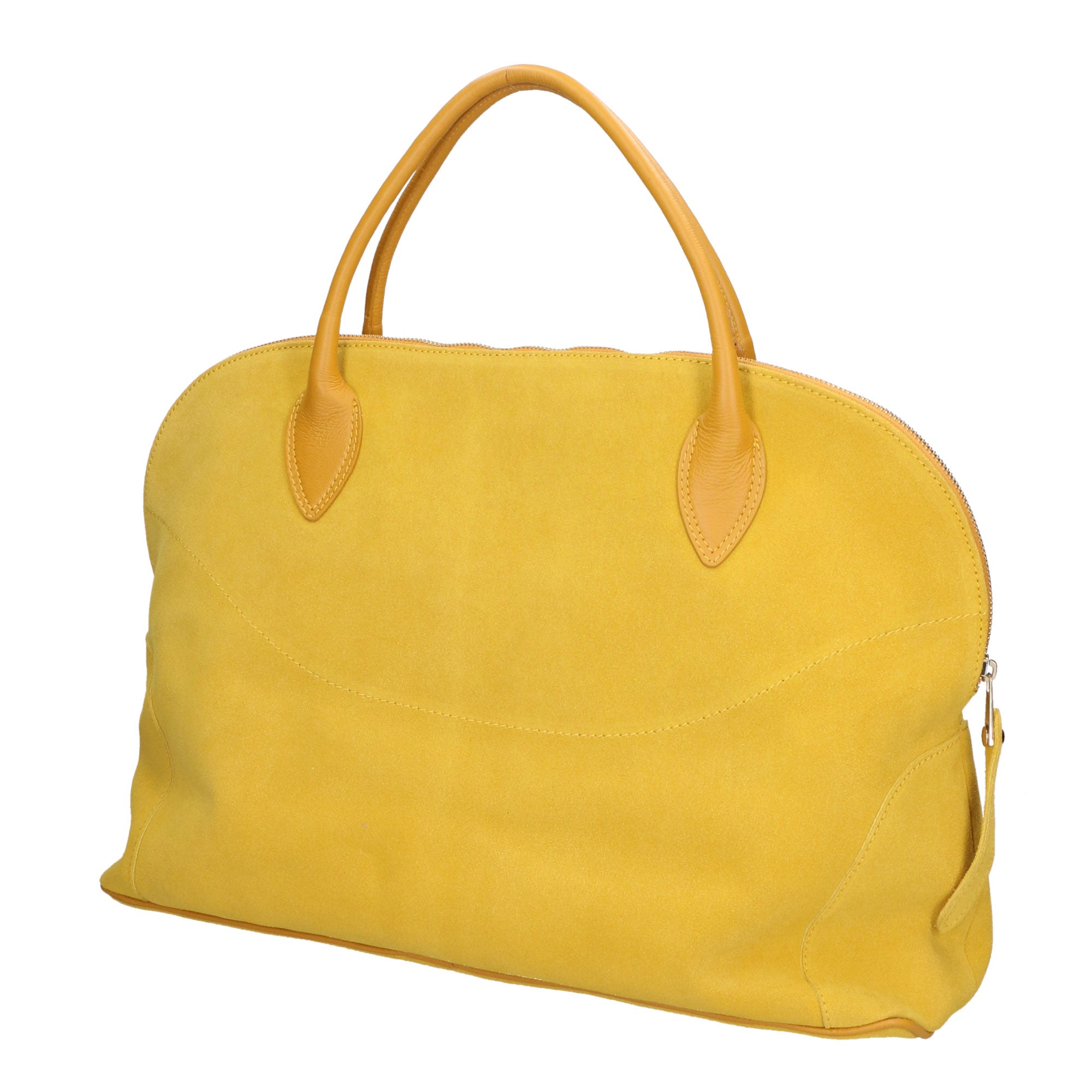 Borsa a mano da donna 100% pelle scamosciata MYB-6014-FW-0510 SENAPE My Best Bag