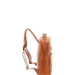 Zaino unisex in vera pelle Made in Italy 100% cotone 4048-MIELE Alessia Firenze