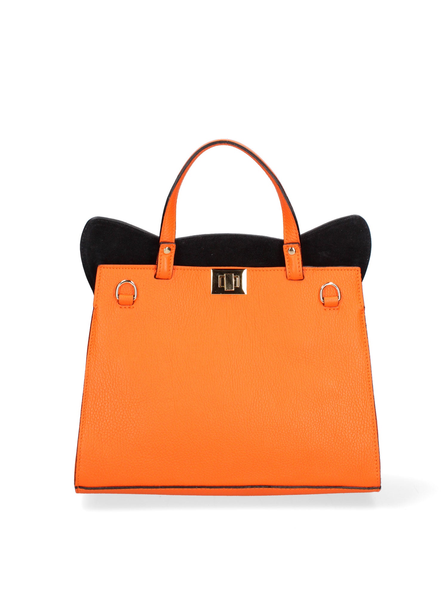 Arancia Borsa a mano da donna 100% pelle 8969-ARANCIO+BIANCO Gave Lux