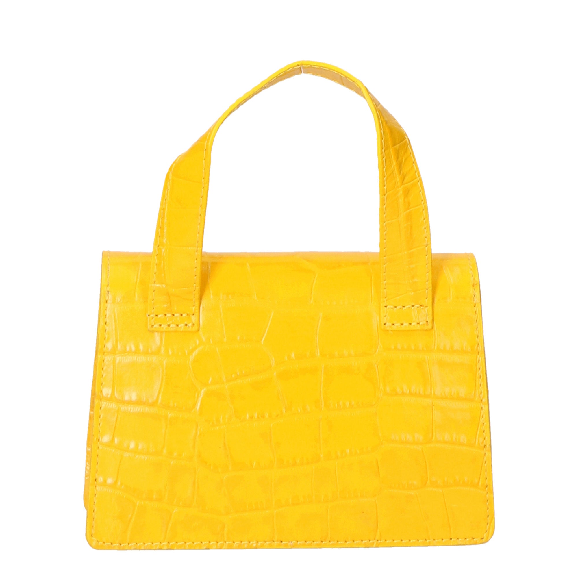Borsa a mano da donna Pelle goffrata MYB-7036-SS-C04 GIALLO My Best Bag