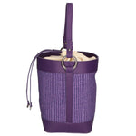 Borsa a secchiello da donna Misto pelle e tessuto MYB-05165-SS-307+S45 VIOLA My Best Bag