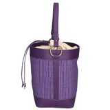 Borsa a secchiello da donna Misto pelle e tessuto MYB-05165-SS-307+S45 VIOLA My Best Bag
