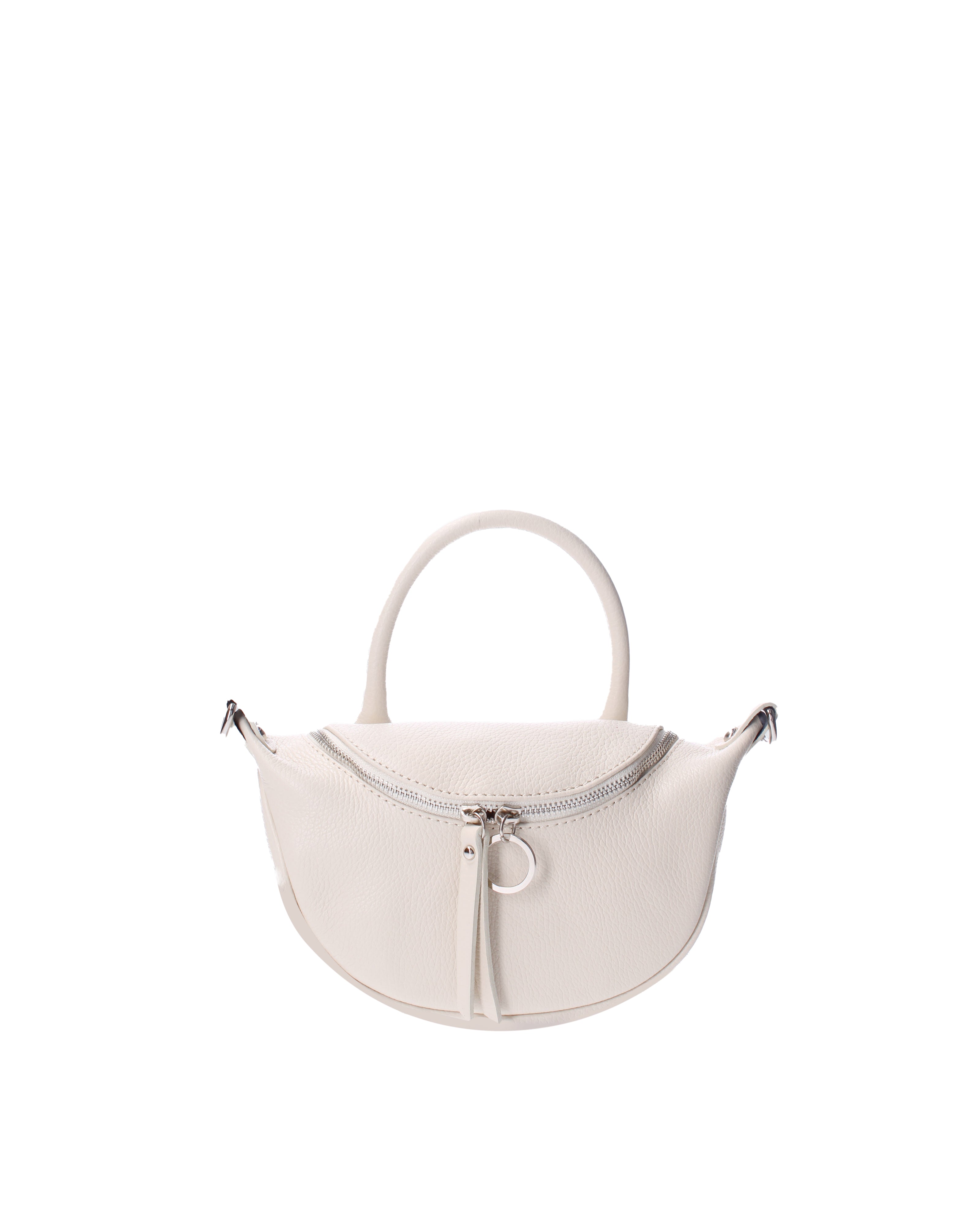 Mae Borsa a mano da donna Vera pelle 07142-D37 LATTE Viola Castellani