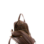 Zaino unisex in vera pelle Made in Italy 100% cotone 4592-TESTA DI MORO Alessia Firenze