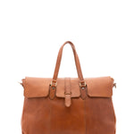 Borsa da viaggio unisex in vera pelle 100% cotone 4066-MIELE Alessia Firenze