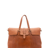 Borsa da viaggio unisex in vera pelle 100% cotone 4066-MIELE Alessia Firenze