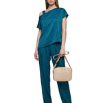 Borsa a Tracolla in Pvc Verde Militare