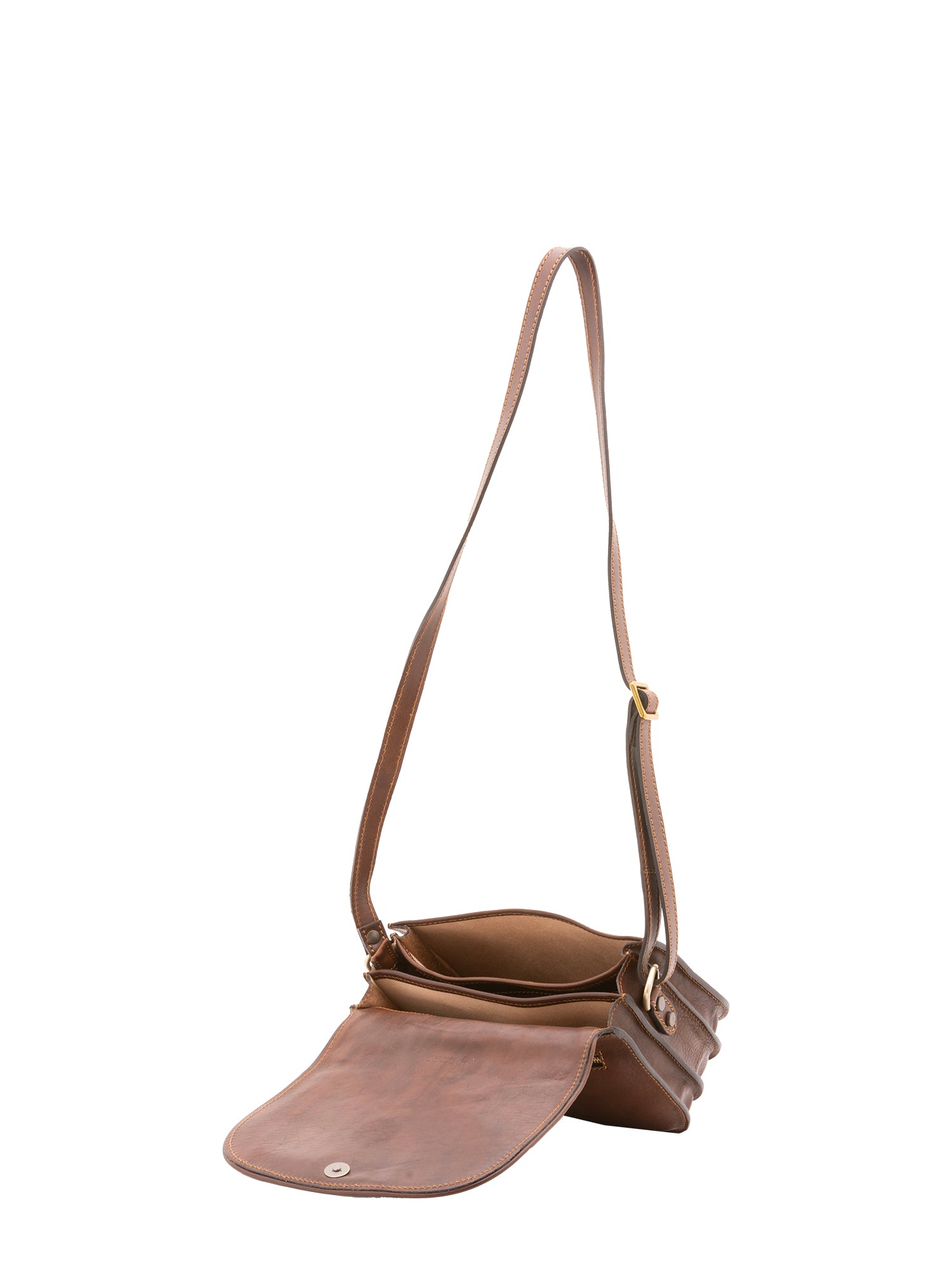 Borsa a tracolla da donna 100% vera pelle 4582-TESTA DI MORO Alessia Firenze